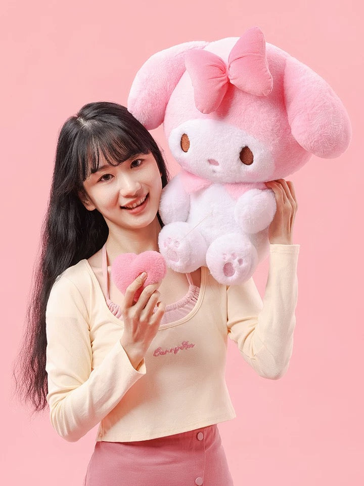 Sanrio Giant Plush Doll with Heart | My Melody Kuromi Cinnamoroll