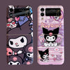 Japanese Cartoon Samsung Galaxy Z Flip 3 4 5 6 W23 Filp KU Full & Light Purple Phone Case