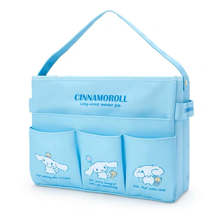 Sanrio Japan Desk Big Storage Tidy Bag - Blue Cinnamoroll