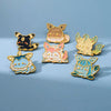Handmade Eevee Evolution Evolve Metal Pins | Eevee Sylveon Umbreon Glaceon Leafeon Vaporeon