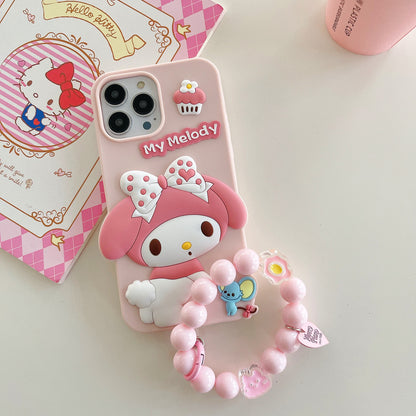 Big MM My Melody Light Pink Soft iPhone Case 11 12 13 14 15 Pro Promax