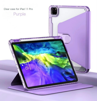 360 Swivel Clear Crystal Theme Acrylic iPad / Samsung Case Cover for iPad 9.7”,10.2”,10.5”,10.9”/ iPad Mini 4,5,6/ iPad Air 4/ iPad Pro 11/ Samsung Tab A7 /A8
