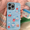 Japanese Cartoon Hangyodon with friends iPhone Case XR XS X 11 12 13 14 15 Pro Promax Plus