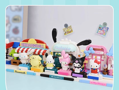 Sanrio Pompompurin Sporty Shop Building Blocks Toy Collections
