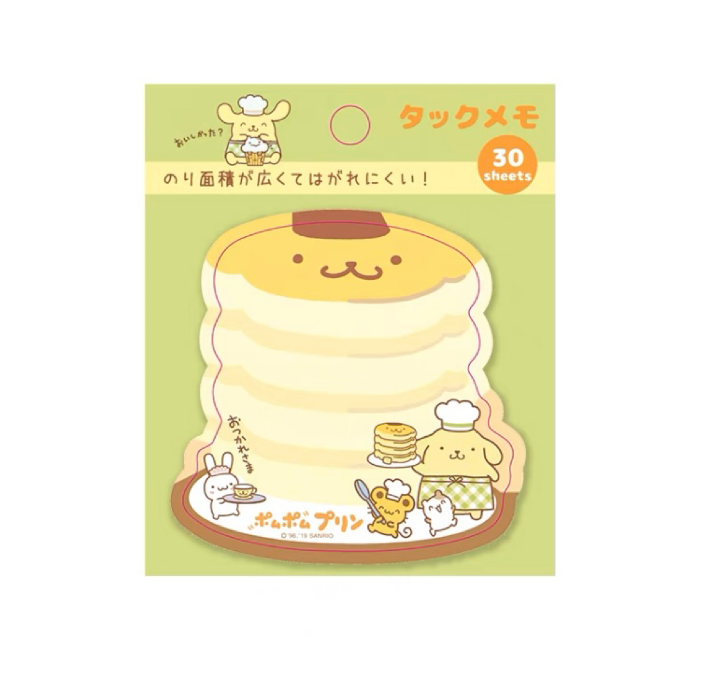 Sanrio Japan Mini Memo Pad | Hello Kitty My Melody Kuromi Little Twin Stars Cinnamoroll Pompompurin Pochacco Keroppi Gudetama Tuxedosam - 30Sheets