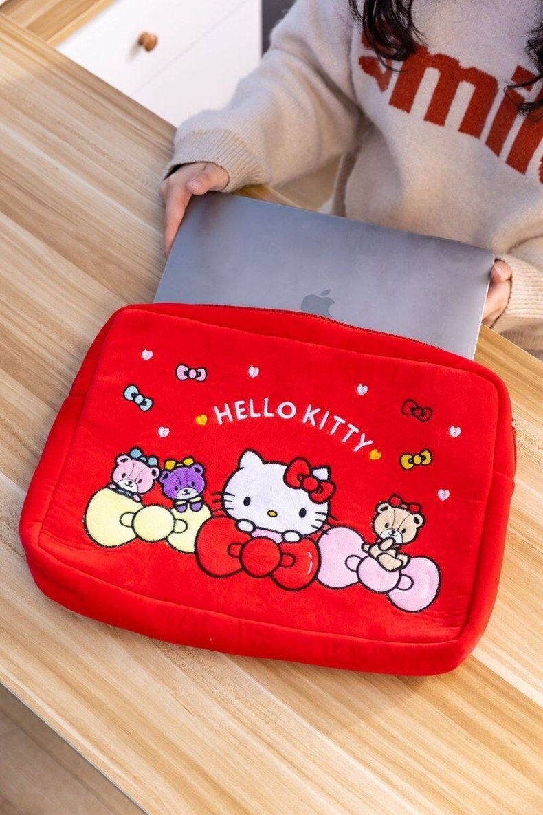 Sanrio iPad Bag & Laptop Bag | Hello Kitty My Melody Kuromi - with embroidery