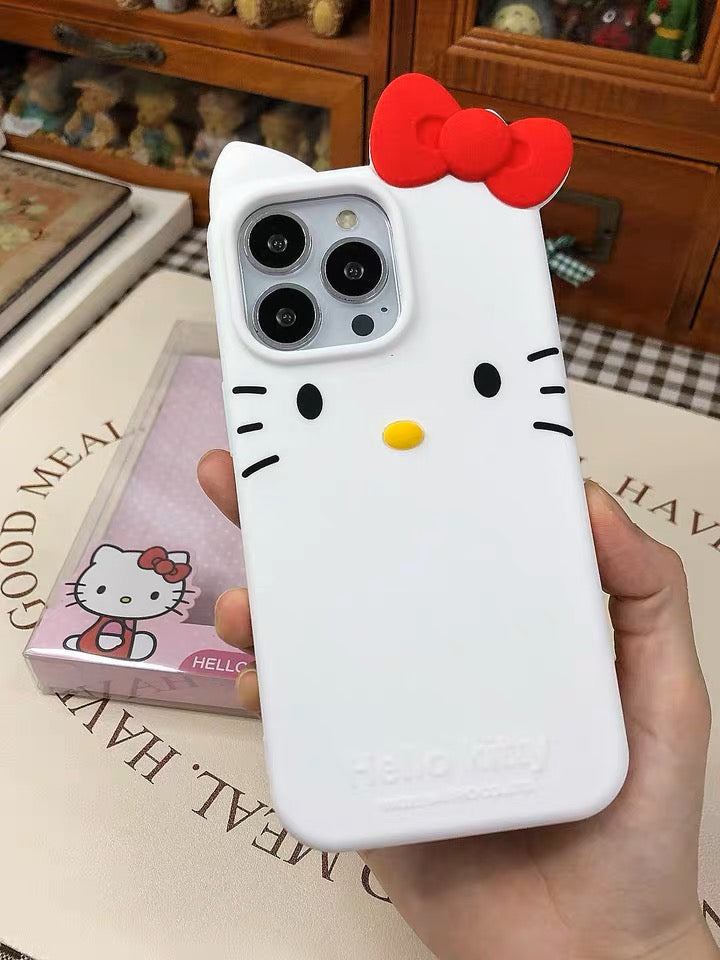 Sanrio Hello Kitty Silicone iPhone Case iPhone 13 14 15 Pro Promax