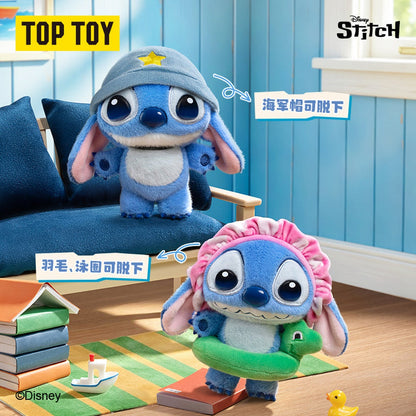 Stitch as Navy Sailor (sofa) and Bath Time Stitch (swim ring) - adjustable costumes