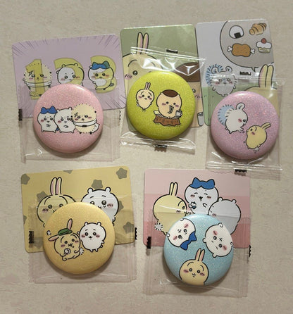 ChiiKawa X Miniso | ChiiKawa Hachiware Usagi Momonga Kurimanju Rakko Metal Pin ChiiKawa with Friends version - Kawaii Item Cute Accessories