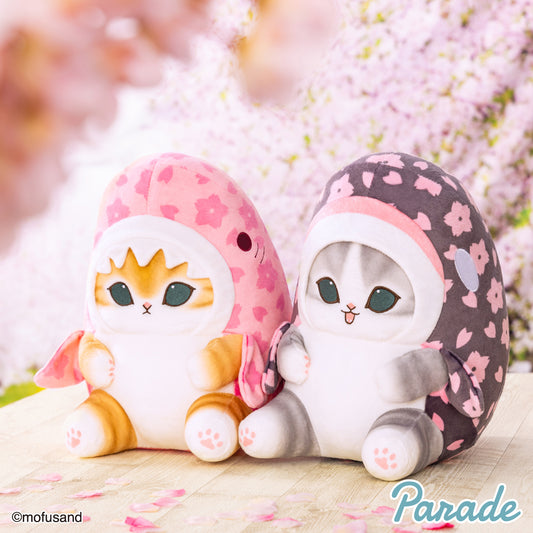 Japan Mofusand Sakura Series | Mofusand Cat in Whale Costume Big Cute Plush Doll - Kawaii items Room Decoration Doll