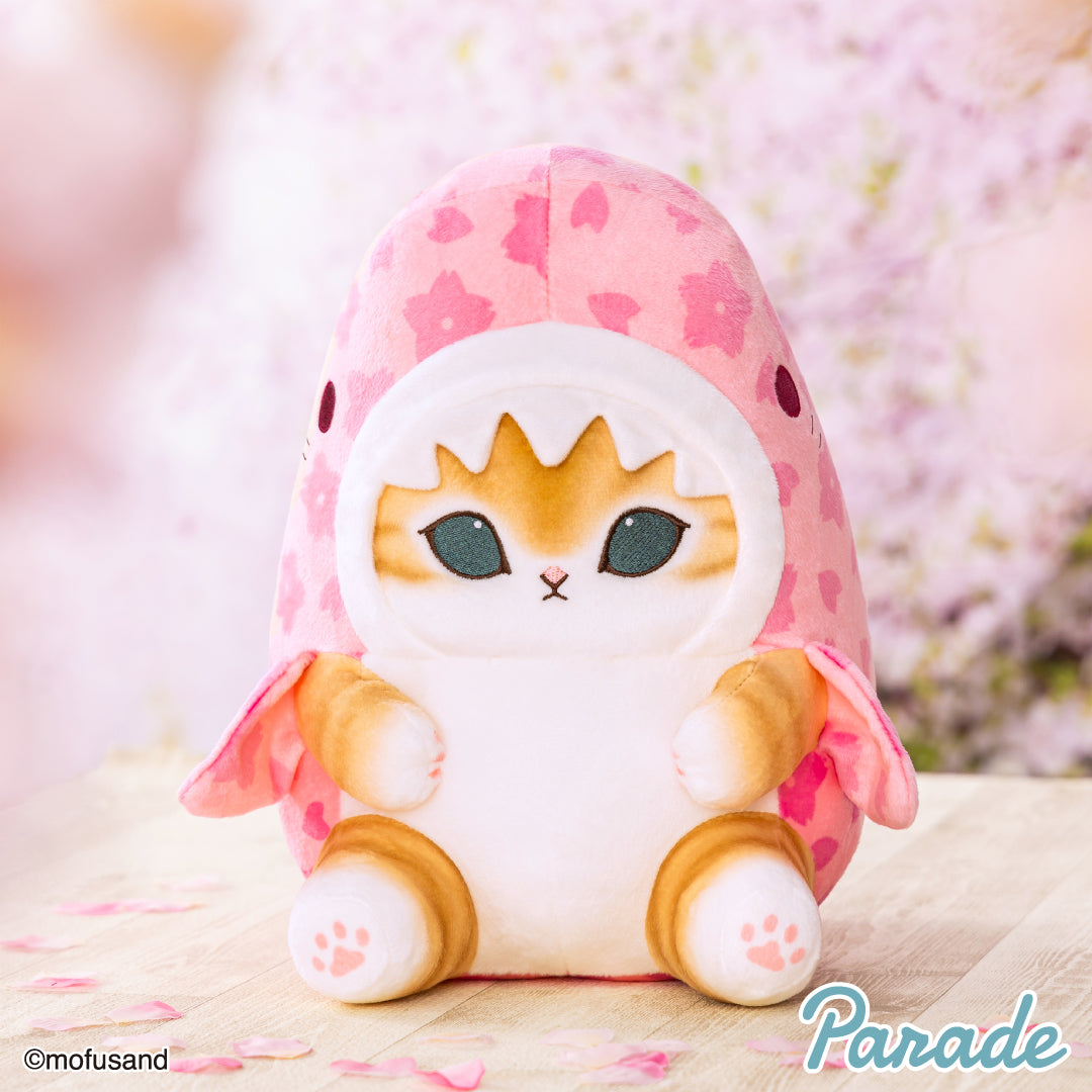 Japan Mofusand Sakura Series | Mofusand Cat in Whale Costume Big Cute Plush Doll - Kawaii items Room Decoration Doll