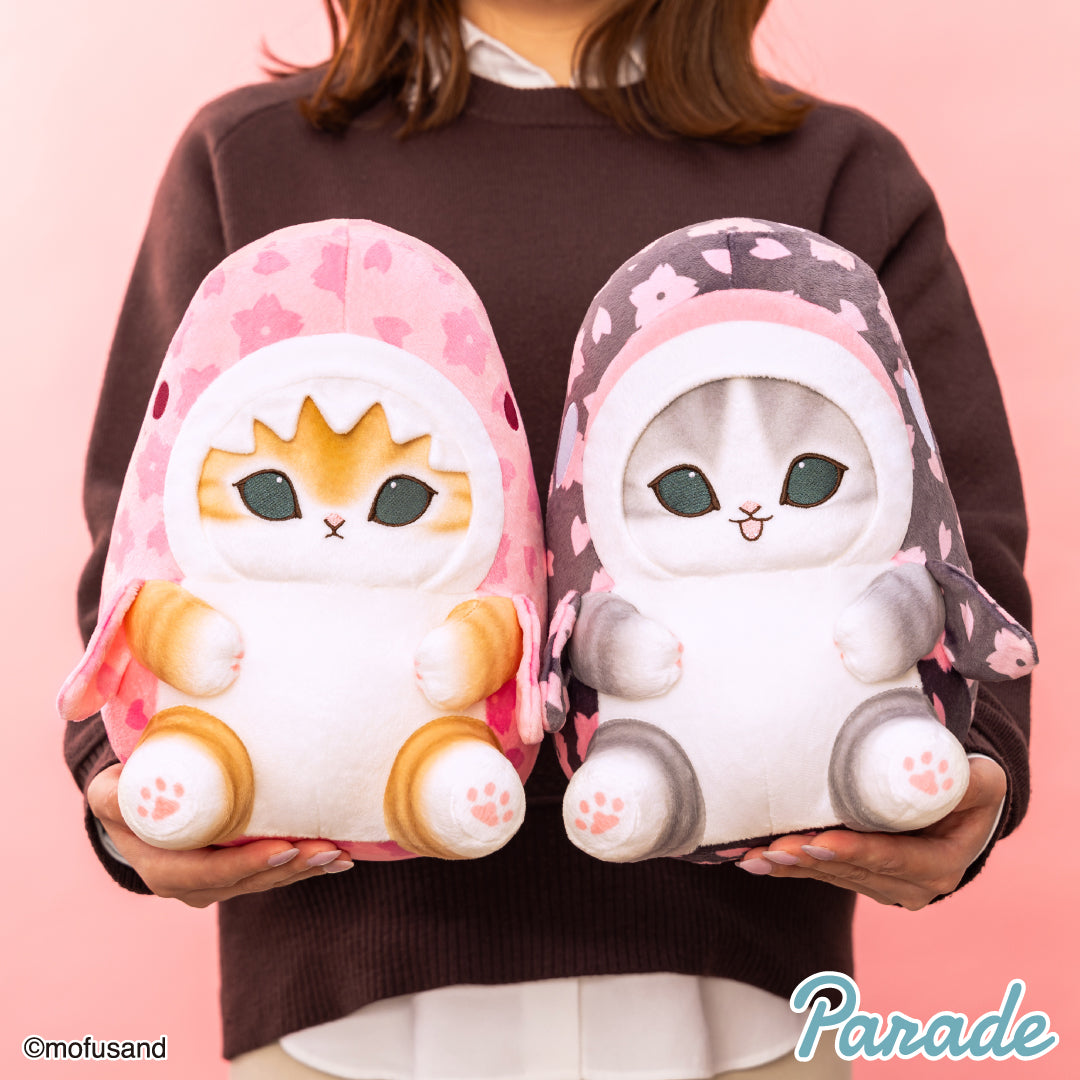 Japan Mofusand Sakura Series | Mofusand Cat in Whale Costume Big Cute Plush Doll - Kawaii items Room Decoration Doll