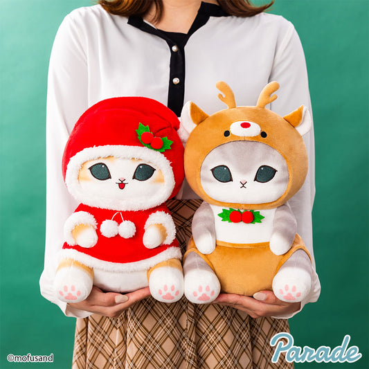 Japan Mofusand Christmas Series | Mofusand Cat Santa Claus and Reindeer Costume Plush Doll - Kawaii items Room Decoration Doll
