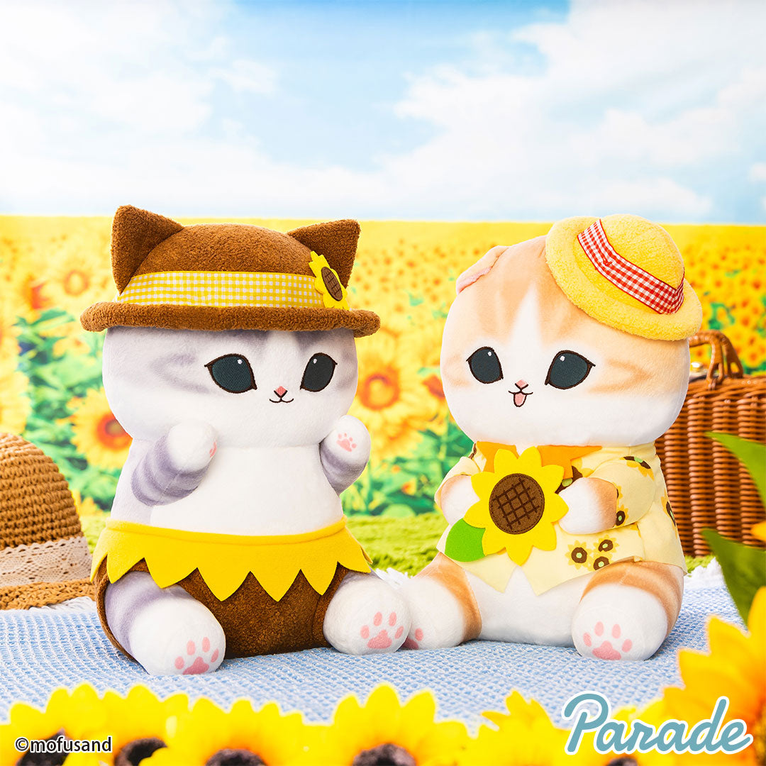 Japan Mofusand | Mofusand Cat with Sunflower Cute Big Plush Doll - Kawaii items Room Decoration Doll