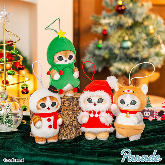 Japan Mofusand Christmas Series | Mofusand Cat Christmas Costume Plush Doll Keychain - Kawaii items Room Decoration Doll