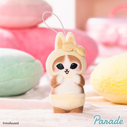 Japan Mofusand | Mofusand Cat in Rabbit Custome Cute Plush Doll Keychain - Kawaii items Room Decoration Doll