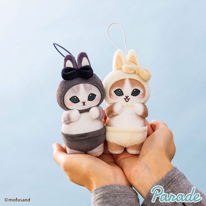 Japan Mofusand | Mofusand Cat in Rabbit Custome Cute Plush Doll Keychain - Kawaii items Room Decoration Doll