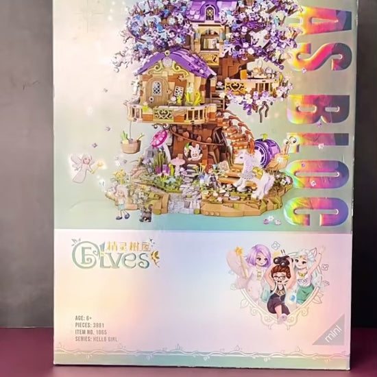 Loz Building Mini Block Adventure Theme | Fairy Tree House 3991pcs - with GID Blocks Lights Children Gift DIY Handmade Gift