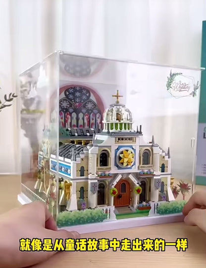 Loz Building Mini Block Wedding Theme | Wedding Chapel 3308pcs - Valentine Wedding Gift DIY Handmade Gift