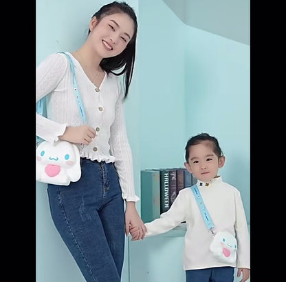 Japan Sanrio Silicon 3D Sit Pose Shoulder Bag | Cinnamoroll with Heart -  Kawaii Bag Birthday Girlfrend Children Gift