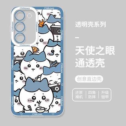Japanese Cartoon Chiikawa Full Sceen | Hachiware - Phone Case Samsung Galaxy S25 S24 S23 S22 S21 FE Ultra Edge
