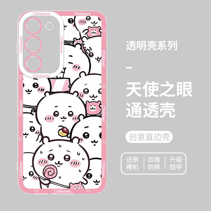Japanese Cartoon Chiikawa Full Sceen | Chiikawa - Phone Case Samsung Galaxy S25 S24 S23 S22 S21 FE Ultra Edge