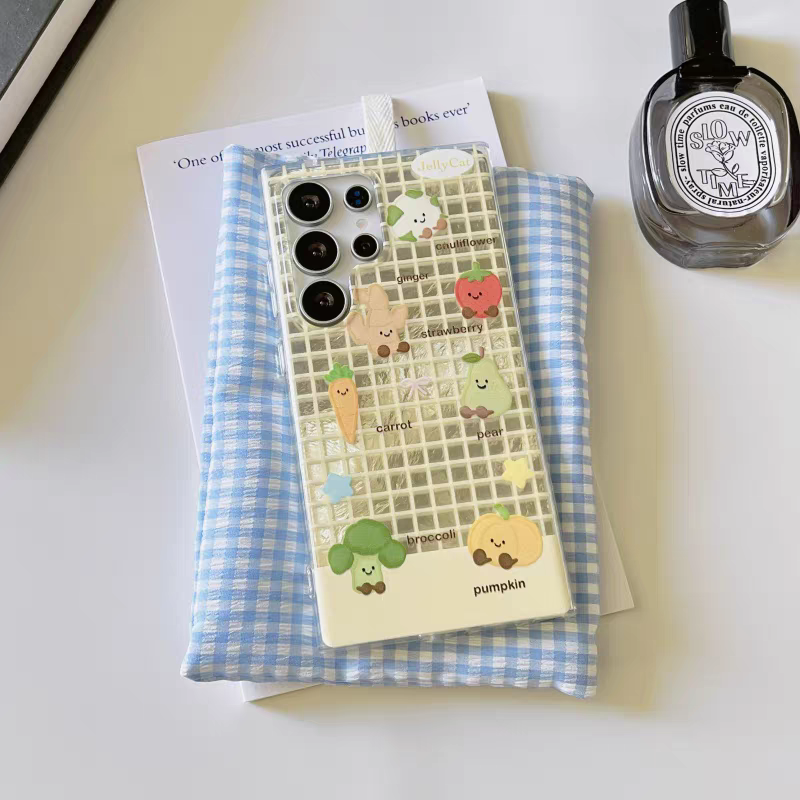 Japan Cute Style | Lovely Vegetables Brocoli Pumpkin Tomato - Phone Case Samsung Galaxy S25 S24 S23 Plus Ultra