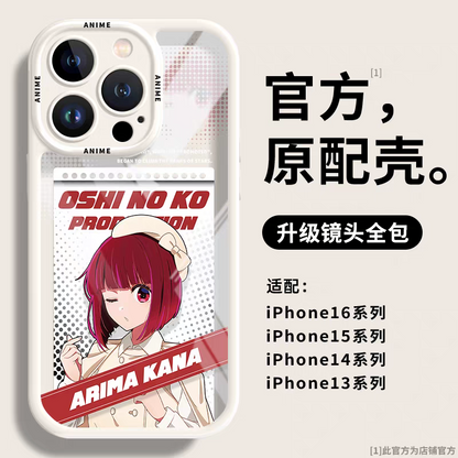 Japanese Cartoon Oshi no Ko Silicone Case | White Version 6 Styles - iPhone Case PLUS SE2 XS XR X 11 12 13 14 15 16 16e 17 17e Pro Promax 12mini 13mini