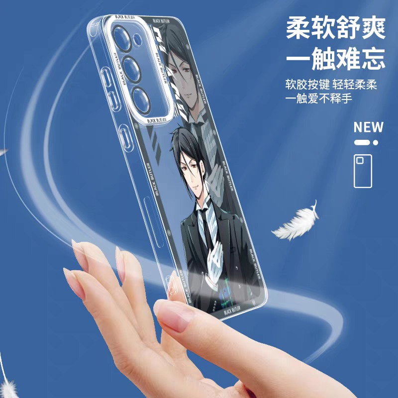 Japanese Anime Black Butler Kuro Shitsuji | Ciel Phantomhive & Sebastian  8 Styles - Phone Case Samsung Galaxy S26 S25 S24 S23 S22 S21 FE Ultra Edge