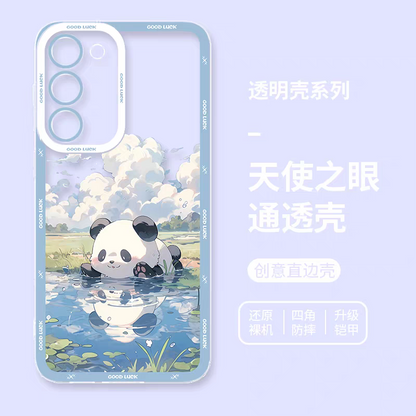 Japan Style Water Paint Cute Animal Style | Panda 5 Styles - Phone Case Samsung Galaxy S26 S25 S24 S23 S22 S21 FE Ultra Edge