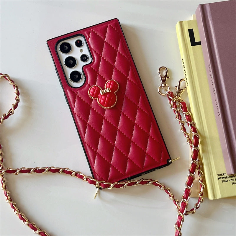 Japan Vintage Style | Minnie Mouse Purple Pink Black White Red Blue - Phone Case Samsung Galaxy S23 S22 S21 Plus Ultra KawaiiGiftLand