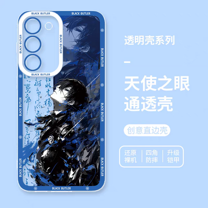 Japanese Anime Black Butler Kuro Shitsuji | Ciel Phantomhive & Sebastian  8 Styles - Phone Case Samsung Galaxy S26 S25 S24 S23 S22 S21 FE Ultra Edge