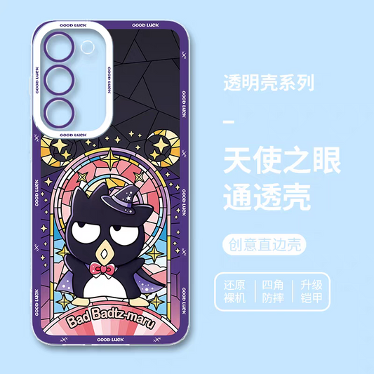 Japan Cartoon Halloween Glass Window Version | XO Bad Badtz Maru - Phone Case Samsung Galaxy S25 S24 S23 S22 S21 FE Ultra Edge