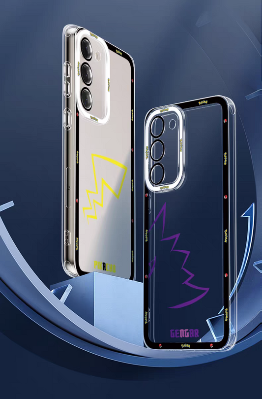 Japan Cartoon Pokemon Colourful Tail Version | Pikachu Gengar Charmander Squirtle Mew Bulbasaur Eevee Psyduck 8 Styles - Phone Case Samsung Galaxy S26 S25 S24 S23 S22 S21 FE Ultra Edge