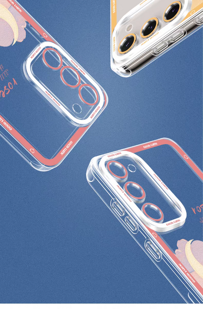 Girlish Fancy Oil Drawing | Tulip Moon Red - Phone Case Samsung Galaxy S25 S24 S23 S22 S21 FE Ultra Edge