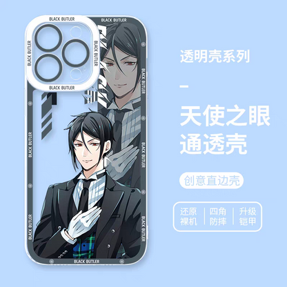 Japanese Anime Black Butler Kuro Shitsuji | Ciel Phantomhive & Sebastian  8 Styles - iPhone Case 7 8 PLUS SE2 XS XR X 11 12 13 14 15 16 16e 17 17e Pro Promax 12mini 13mini