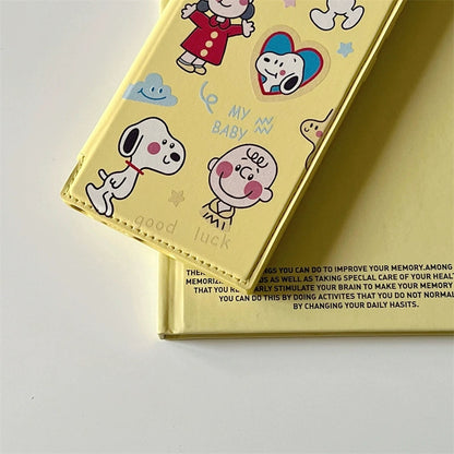 Cute Cartoon Fold Phone Case | White Dog and Friends Yellow - Phone Case Samsung Galaxy S25 S24 S23 S22 Ultra KawaiiGiftLand