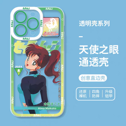 Japanese Cartoon Sailor Girl | Daily Dress Sailor Jupiter - Sailormoon iPhone Case 6 7 8 PLUS SE2 XS XR X 11 12 13 14 15 16 16e 17 Pro Promax 12mini 13mini