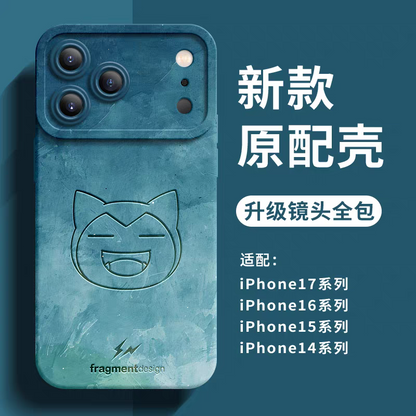 Japanese Cartoon Pokemon Silicone Case Oil Print | Green Snoriax - iPhone Case 6 7 8 PLUS SE2 XS XR X 11 12 13 14 15 16 16e 17 Pro Promax 12mini 13mini