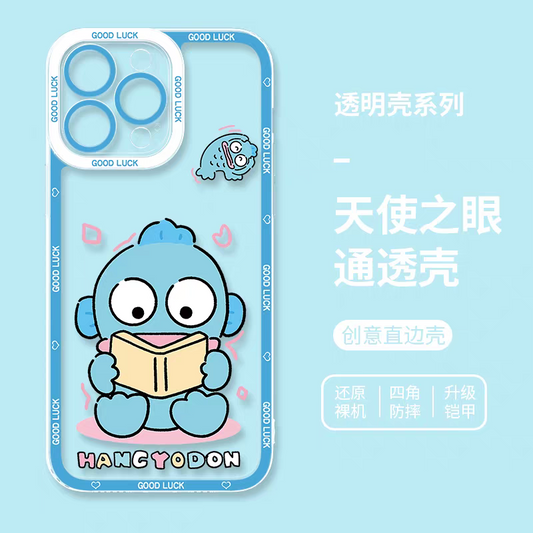 Japan Cartoon Hangyodon | Reading - iPhone Case PLUS SE2 XS XR X 11 12 13 14 15 16 17 Pro Promax 12mini 13mini