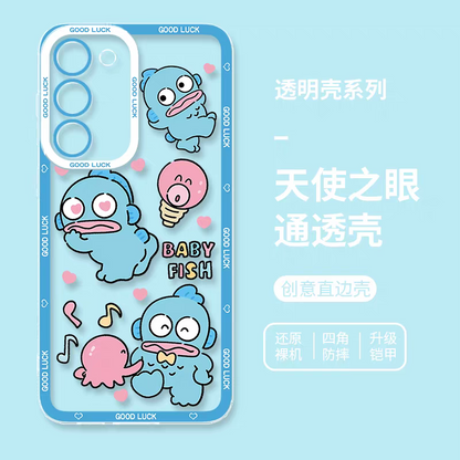 Japan Cartoon Hangyodon | Cute Baby Fish - Phone Case Samsung Galaxy S25 S24 S23 S22 S21 FE Ultra Edge