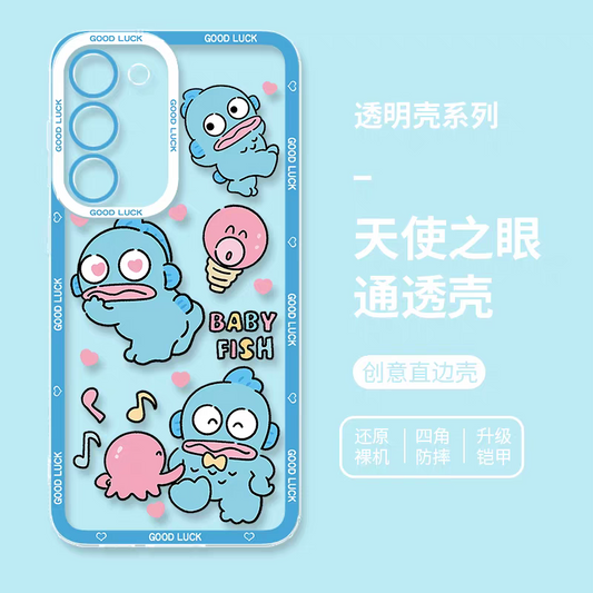 Japan Cartoon Hangyodon | Cute Baby Fish - Phone Case Samsung Galaxy S25 S24 S23 S22 S21 FE Ultra Edge