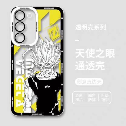 Japanese Anime Dragon Ball Comic Colour Background Version | Son Goku Vegeta Son Gohan Trunks Majin Buu Black Frieza Android 17 8 Styles - Phone Case Samsung Galaxy S26 S25 S24 S23 S22 S21 FE Ultra Edge