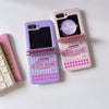 Korean Notebook Style | Cute Book Pink Purple Red - Phone Case Samsung Galaxy Z Flip 3 4 5 6 7 W24 W23 W22