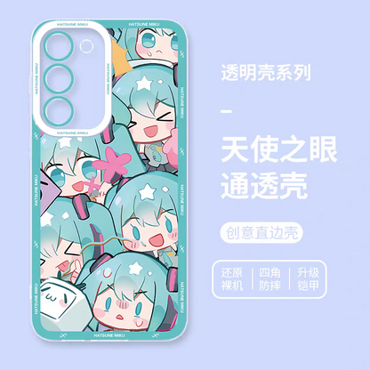 Japan Characters Miku Smile & Cute Version | 8 Styles - Phone Case Samsung Galaxy S26 S25 S24 S23 S22 S21 FE Ultra Edge