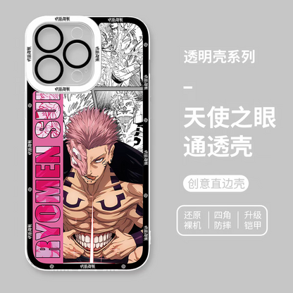 Japanese Anime Jujutsu Kaisen Comic Style | Satoru Gojo Okkotsu Yuta Syomen Sukuno Megumi Yuji Itadori Kenjaku Choso Kashimo Hajime 8 Styles - iPhone Case PLUS SE2 XS XR X 11 12 13 14 15 16 16e 17 17e Pro Promax 12mini 13mini