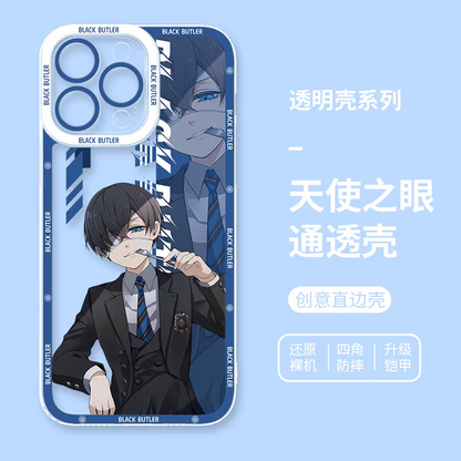 Japanese Anime Black Butler Kuro Shitsuji | Ciel Phantomhive & Sebastian  8 Styles - iPhone Case 7 8 PLUS SE2 XS XR X 11 12 13 14 15 16 16e 17 17e Pro Promax 12mini 13mini