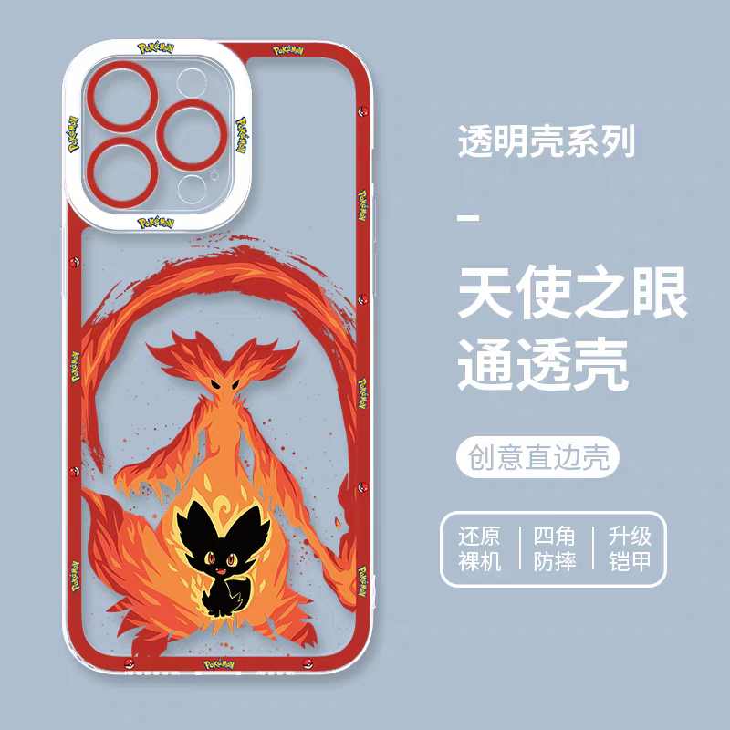 Japan Cartoon Pokemon Evolution Soul Version | Fennekin Delphox - iPhone Case 6 7 8 PLUS SE2 XS XR X 11 12 13 14 15 16 16e Pro Promax 12mini 13mini