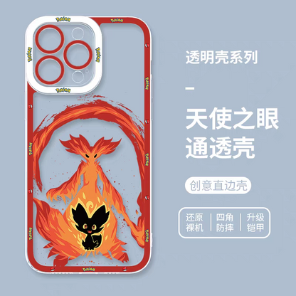 Japan Cartoon Pokemon Evolution Soul Version | Fennekin Delphox - iPhone Case 6 7 8 PLUS SE2 XS XR X 11 12 13 14 15 16 16e Pro Promax 12mini 13mini