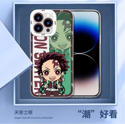 Japanese Anime Kimetsu no Yaiba Demon Slayer | Cute Style Inosuke - iPhone Case 6 7 8 PLUS SE2 XS XR X 11 12 13 14 15 16 16e Pro Promax 12mini 13mini
